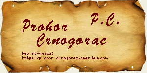 Prohor Crnogorac vizit kartica